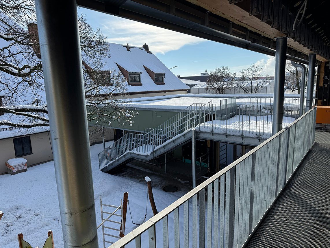 Innenhof Neubau Kita Erlöserkirche